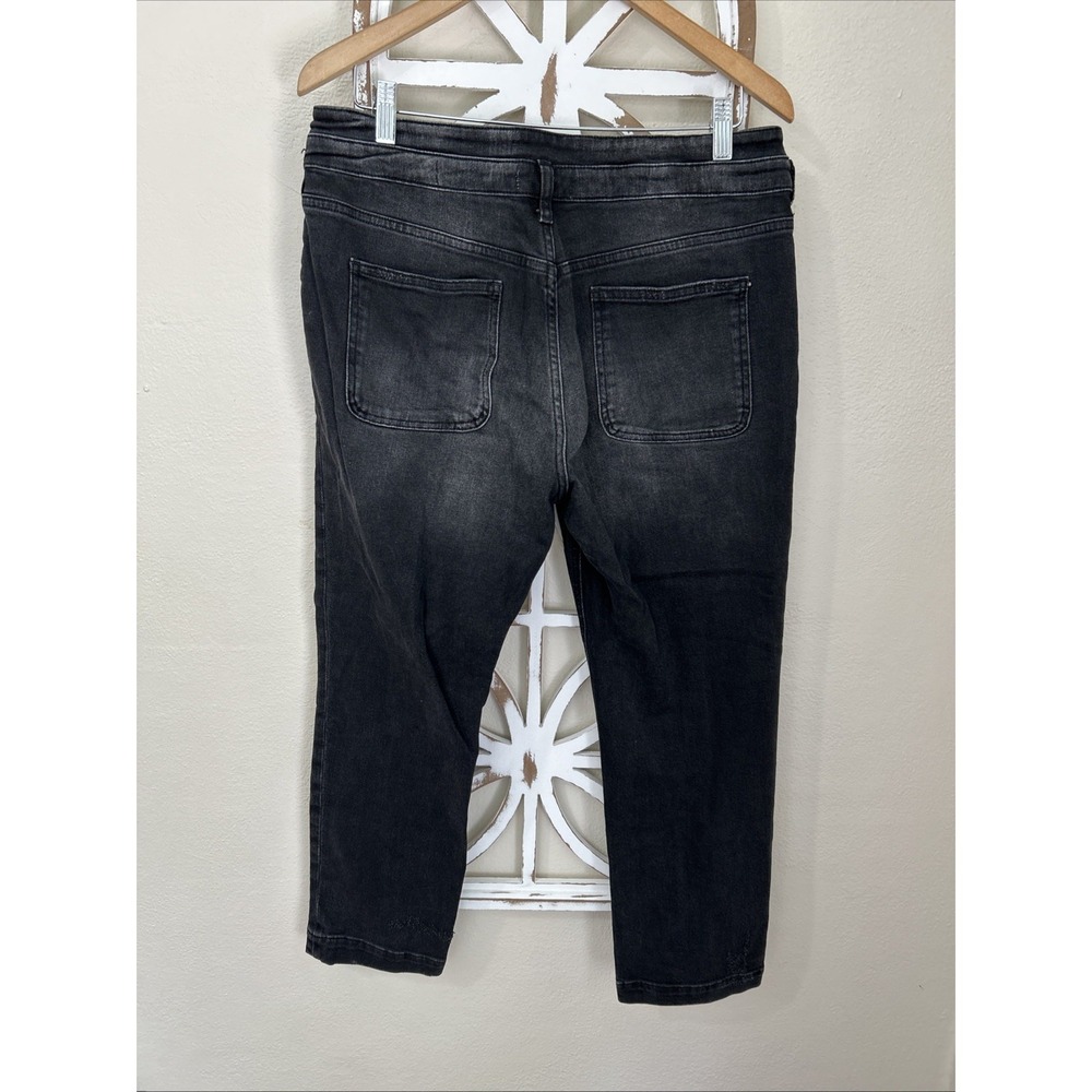 Pilcro Anthropologie SIZE 31 Button Fly Black High Rise Slim Jeans *J160 - Picture 3 of 6